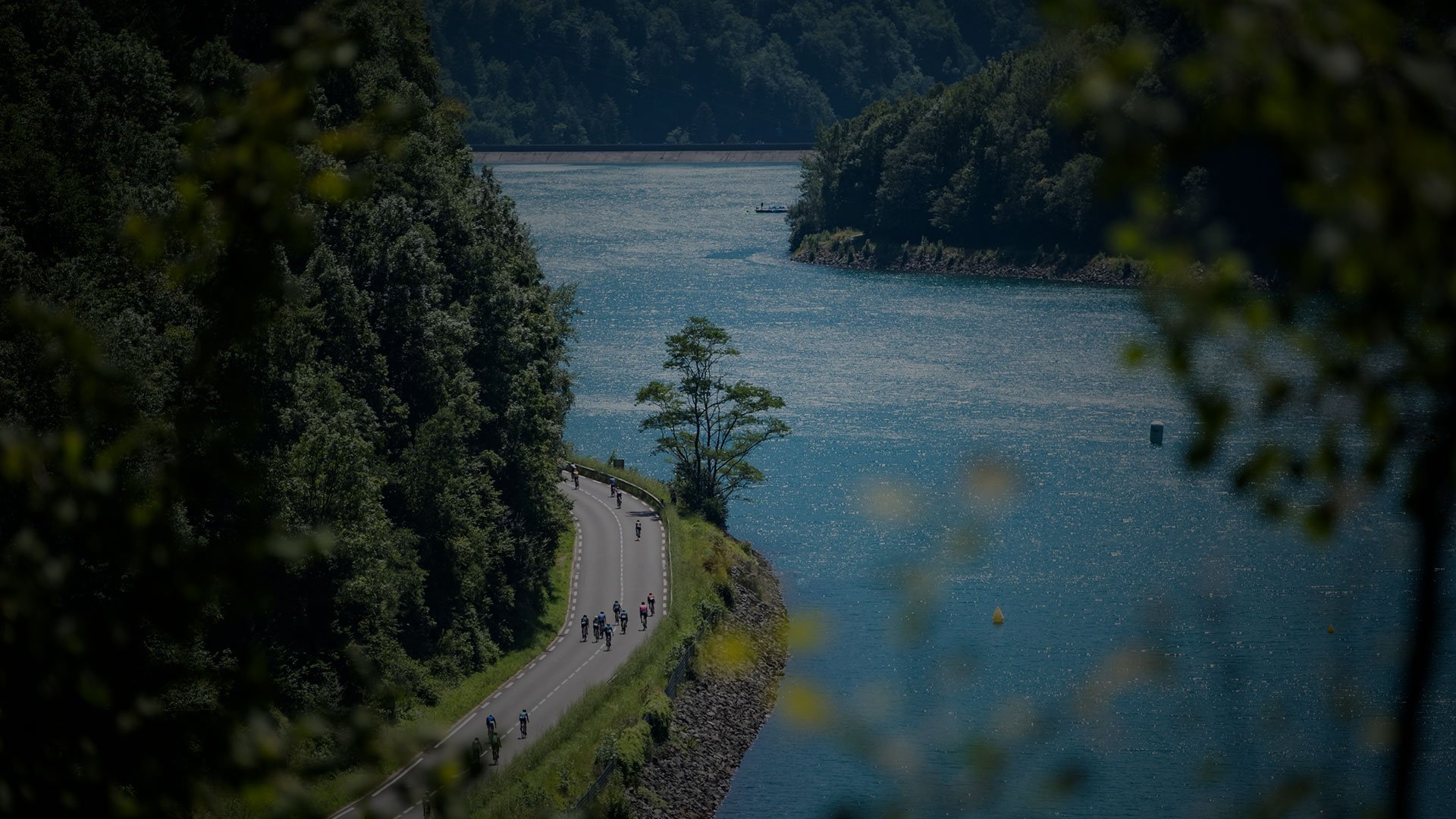Triathlete cycling